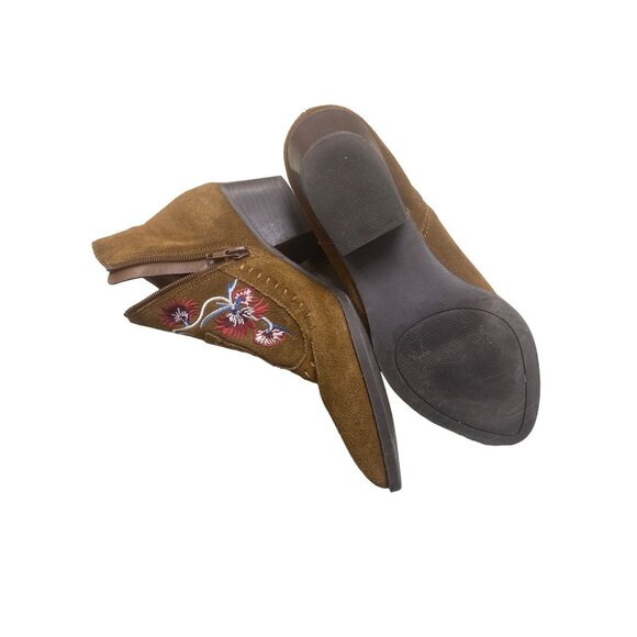 Women’s Carlos VIVIEN brown leather suede bootie size 7.5M SKU 1151 - Picture 10 of 10